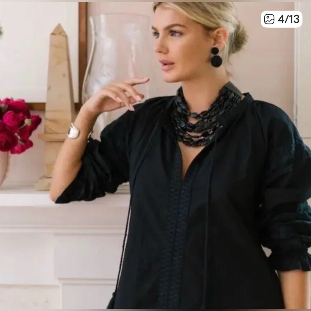 Julia Amory Coatue Caftan Dress in Coal- Size XL - Picture 2 of 8